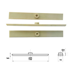 Вкладиш башмака  кабіни ліфта Otis (150 х 15 х 6 мм)
