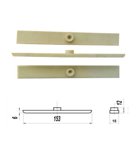 Вкладиш башмака  кабіни ліфта Otis (150 х 15 х 6 мм)