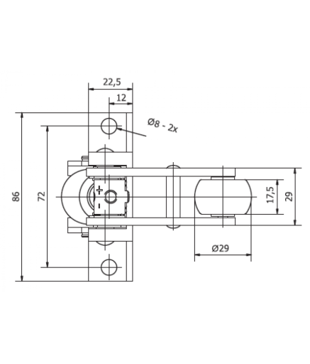 Доводчик дверей лифта Aditech Standard G lF 30N Zn o/E