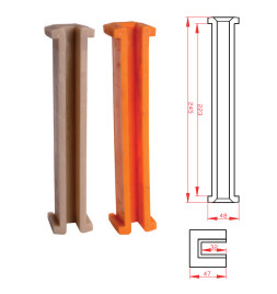 Вкладыш пластиковый для скоростных лифтов (16мм) Metroplast 206