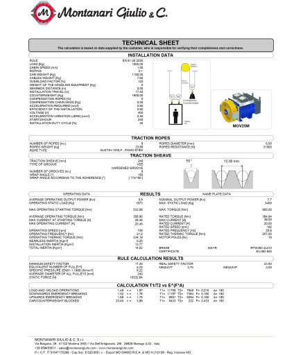 Безредукторна лебідка 1000 кг, 1.0 м/с, 7.7 кВт Montanari Giulio & C. MGV25M