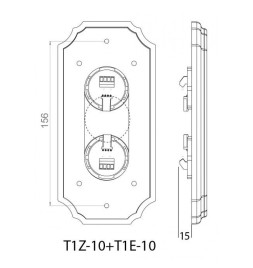 Пост вызова лифта SCHAEFER антик T1E-10 вниз