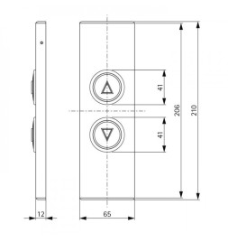 Пост виклику ліфта SCHAEFER SlimLine LOP R2 вгору і вниз