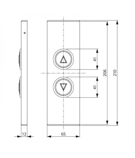 Пост виклику ліфта SCHAEFER SlimLine LOP R2 вгору і вниз