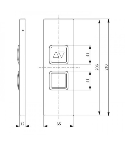 Пост виклику ліфта SCHAEFER SlimLine LOP AQ1 вгору і вниз