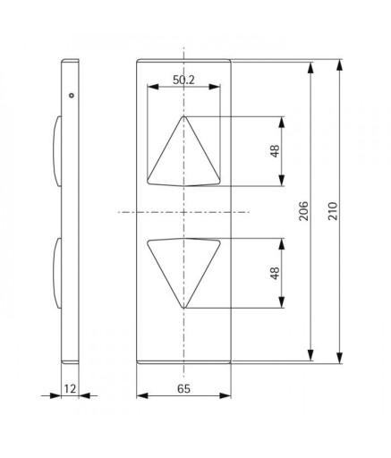 Этажный индикатор положения кабины SCHAEFER SlimLine LIP AV вверх и вниз