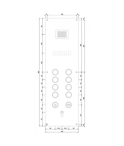 Пост вызова лифта SCHAEFER LOP Многофункциональный 185 8E-RT42