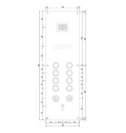 Пост вызова лифта SCHAEFER LOP Многофункциональный 185 8E-VB42