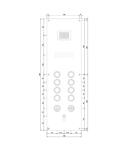 Пост вызова лифта SCHAEFER LOP Многофункциональный 185 8E-VB42