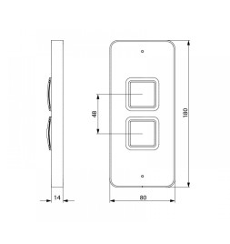 Пост виклику ліфта SCHAEFER Aurora BASIC LOP DQ1