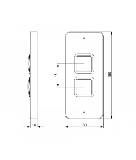 Пост виклику ліфта SCHAEFER Aurora BASIC LOP DQ1