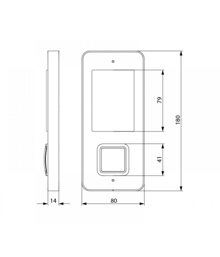 Пост виклику ліфта SCHAEFER Aurora BASIC LOP MQ1