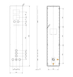 Пост виклику ліфта SCHAEFER Aurora BASIC COP 230 3E-R, IF oLM