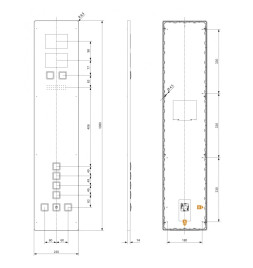 Пост вызова лифта SCHAEFER Aurora BASIC COP 230 4E-Q, IF oLM