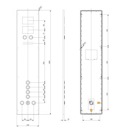 Пост вызова лифта SCHAEFER Aurora BASIC COP 230 4E-R, IF oLM