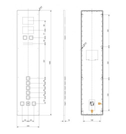 Пост виклику ліфта SCHAEFER Aurora BASIC COP 230 5E-Q, IF oLM