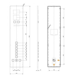 Пост вызова лифта SCHAEFER Aurora BASIC COP 230 6E-Q, IF oLM