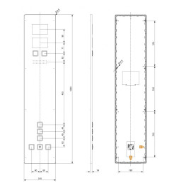 Пост виклику ліфта SCHAEFER Aurora BASIC COP 230 3E-Q, IF COB