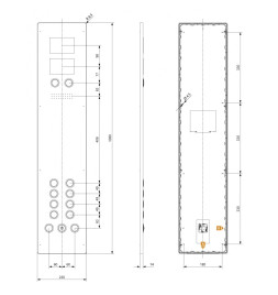 Пост виклику ліфта SCHAEFER Aurora BASIC COP 230 8E-R, IF oLM