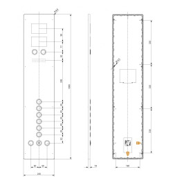 Пост виклику ліфта SCHAEFER Aurora BASIC COP 230 6E-R, IF COB