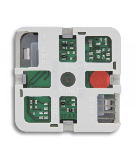 Кнопка SCHAEFER B 37 Q 2M 31-09-00-10 12-30V 16 жовта рамка червоне підсвічування